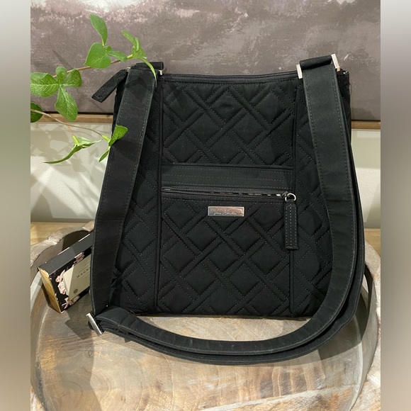 Vera Bradley Black Quilted Crossbody Purse - Picture 4 of 14